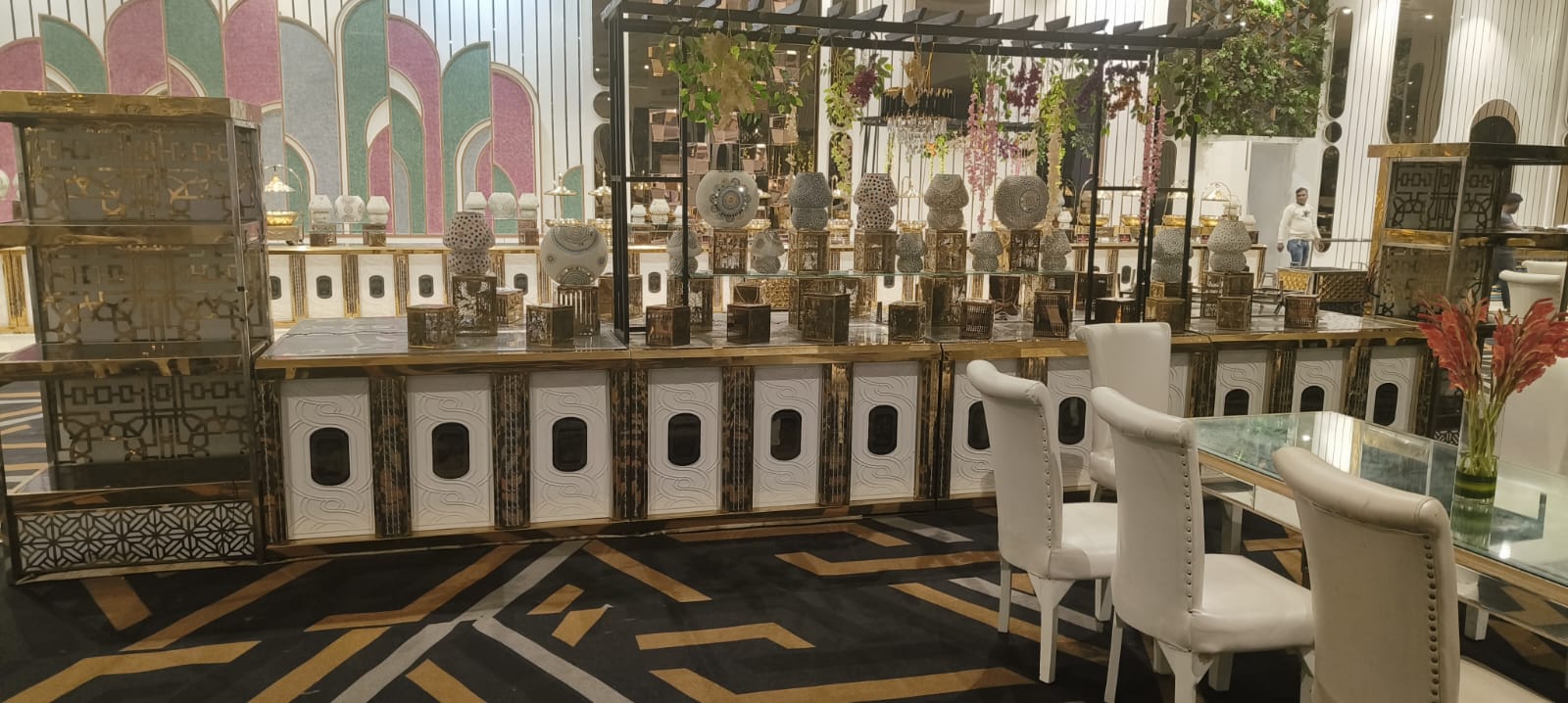 Tiered Brass Chaat & Kulhad Counter